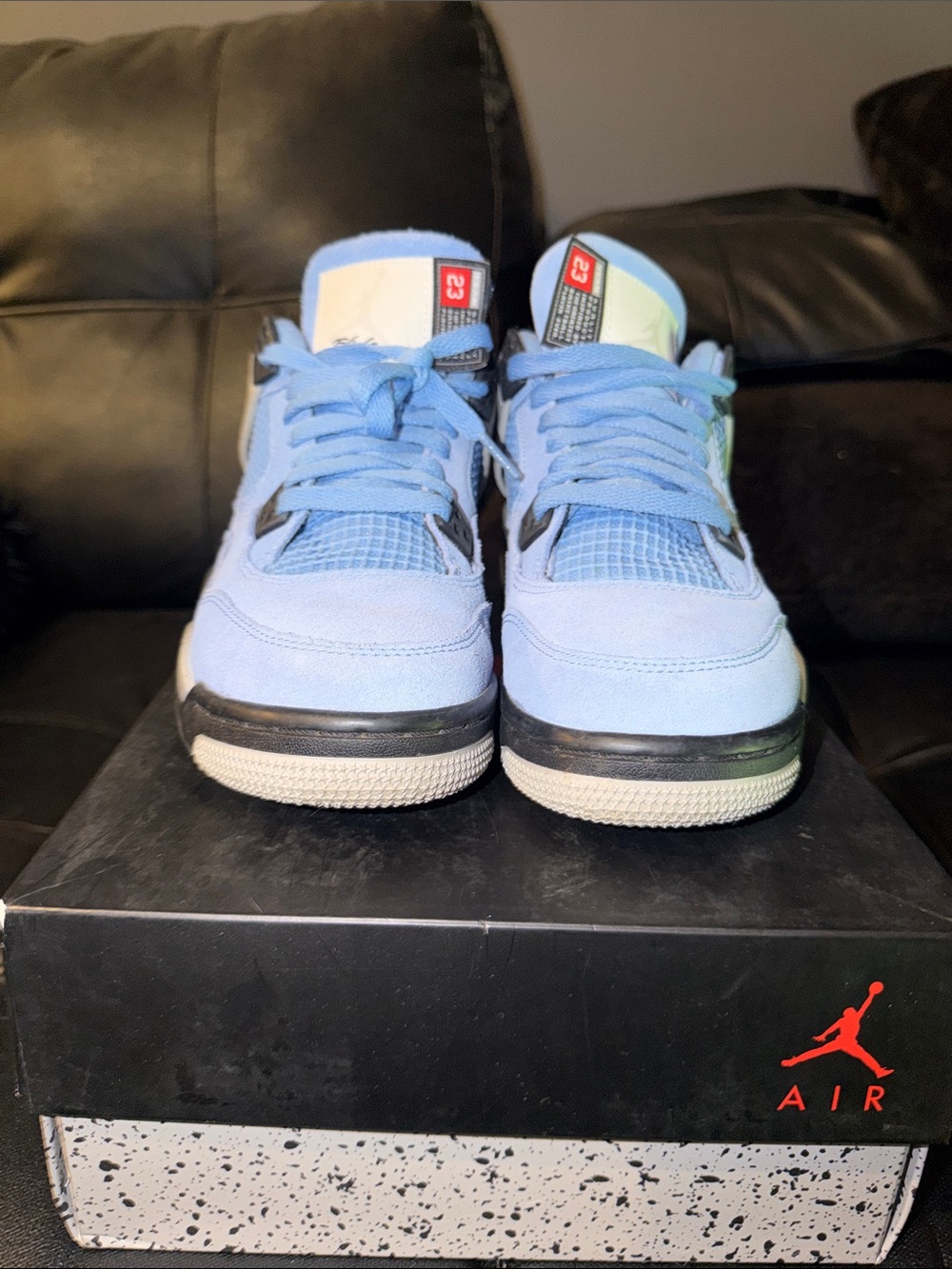 Jordan 4 Retro, university blue, size 6 5y